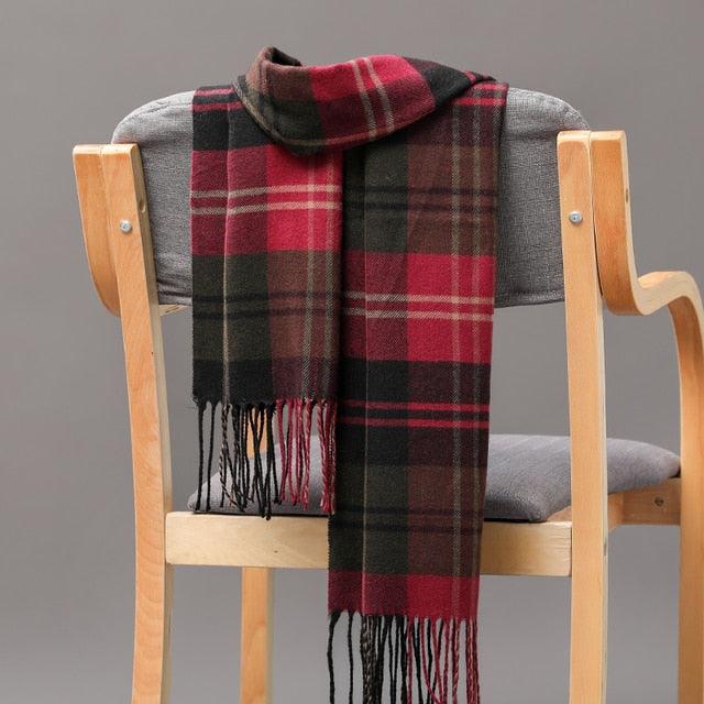 Casual Classic Soft Plaid Lightweight Scarf
