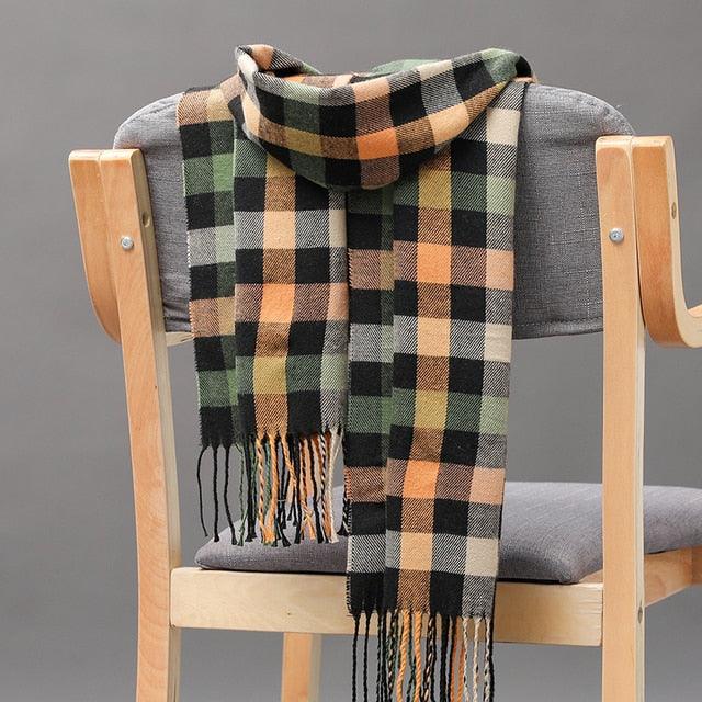 Casual Classic Soft Plaid Lightweight Scarf