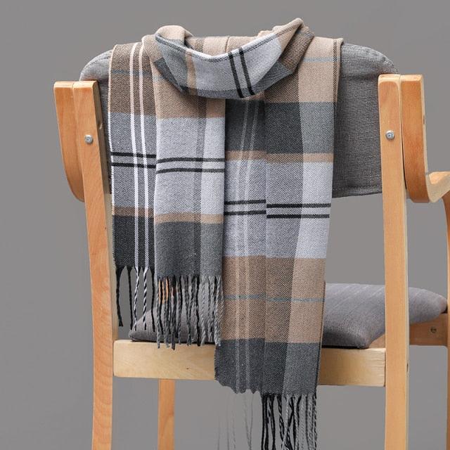 Casual Classic Soft Plaid Lightweight Scarf