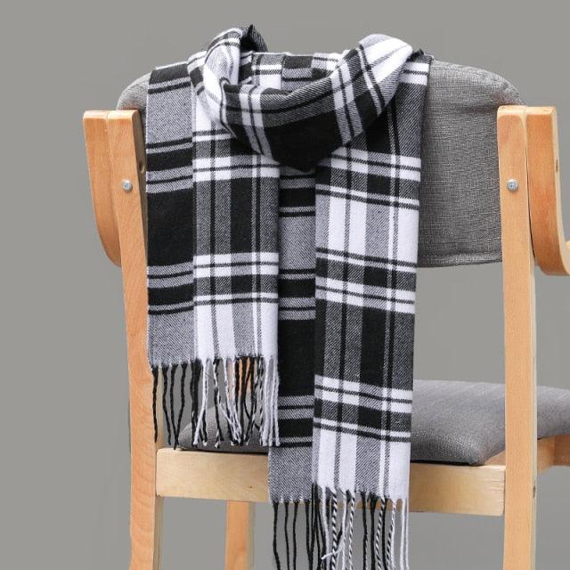 Casual Classic Soft Plaid Lightweight Scarf