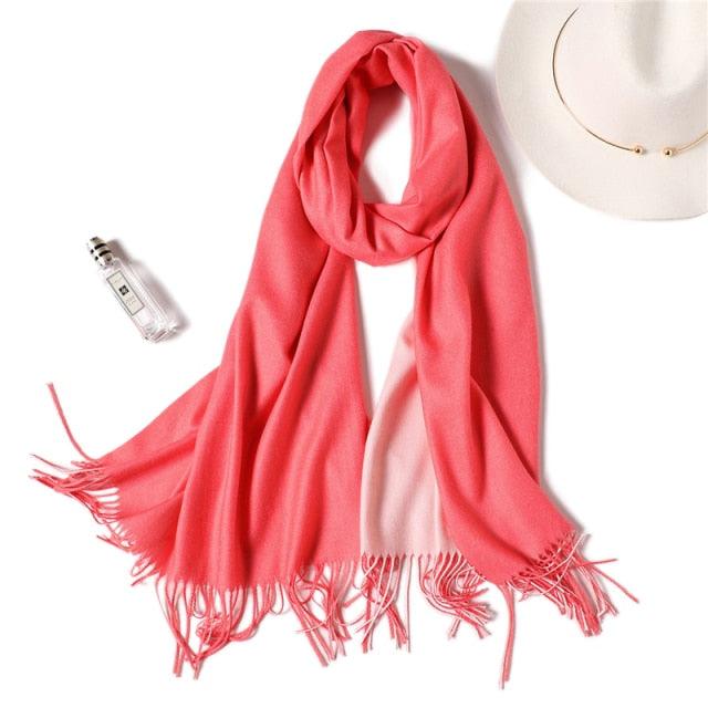 Solid Soft Cashmere Lightweight Scarf