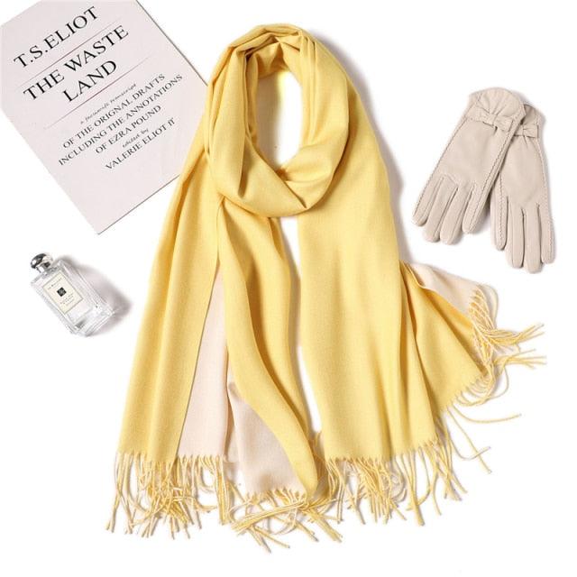 Solid Soft Cashmere Lightweight Scarf