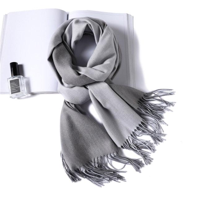 Solid Soft Cashmere Lightweight Scarf