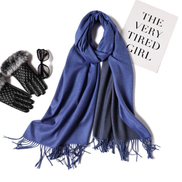 Solid Soft Cashmere Lightweight Scarf