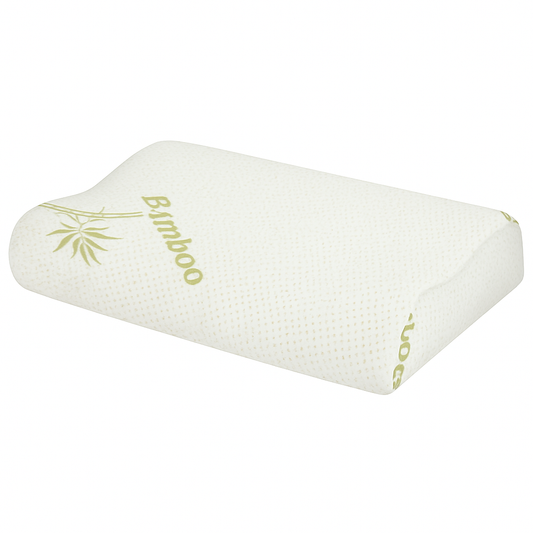 Bamboo Memory Foam Sleep Pillow Contoured Cervical Pillow