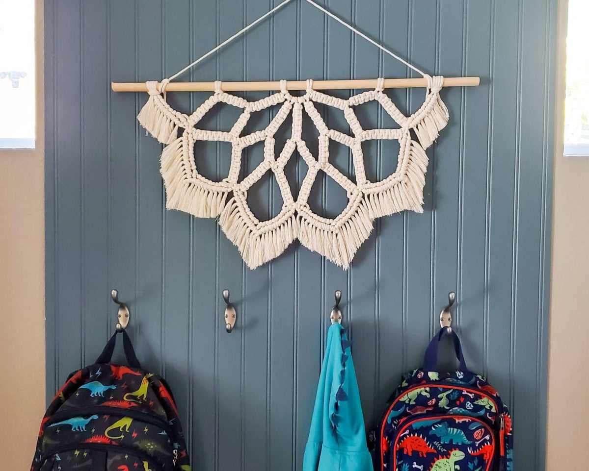 Macrame Lotus Flower Mandala Wall Hanging