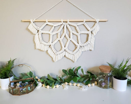 Macrame Lotus Flower Mandala Wall Hanging