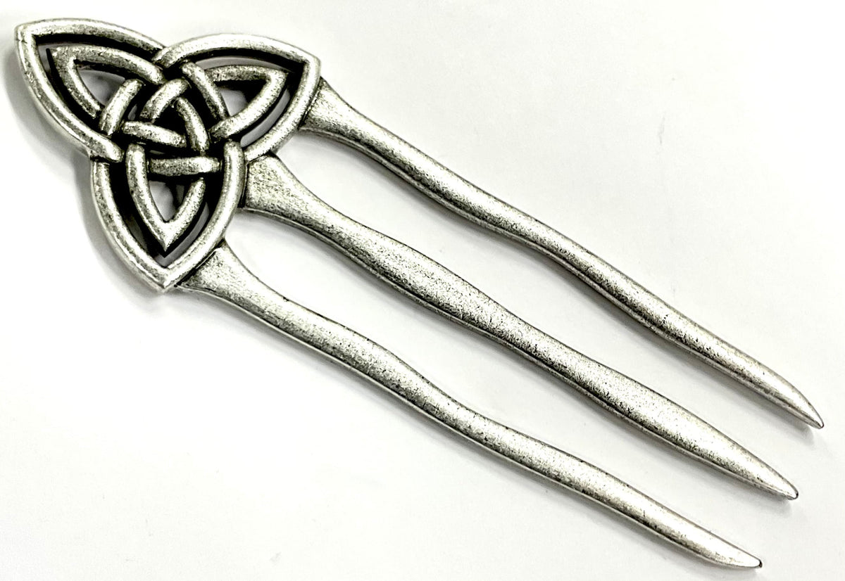 Celtic Knot 3-Prong Hairpin