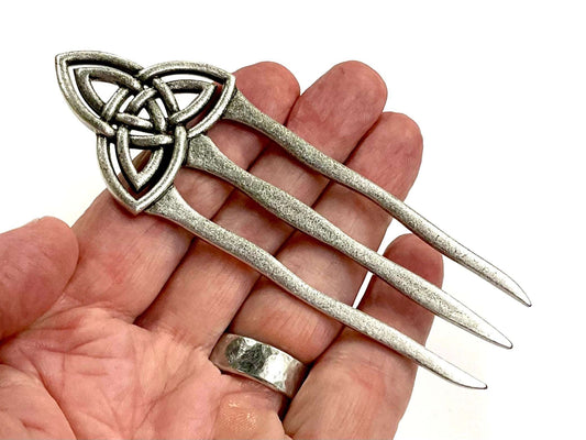 Celtic Knot 3-Prong Hairpin