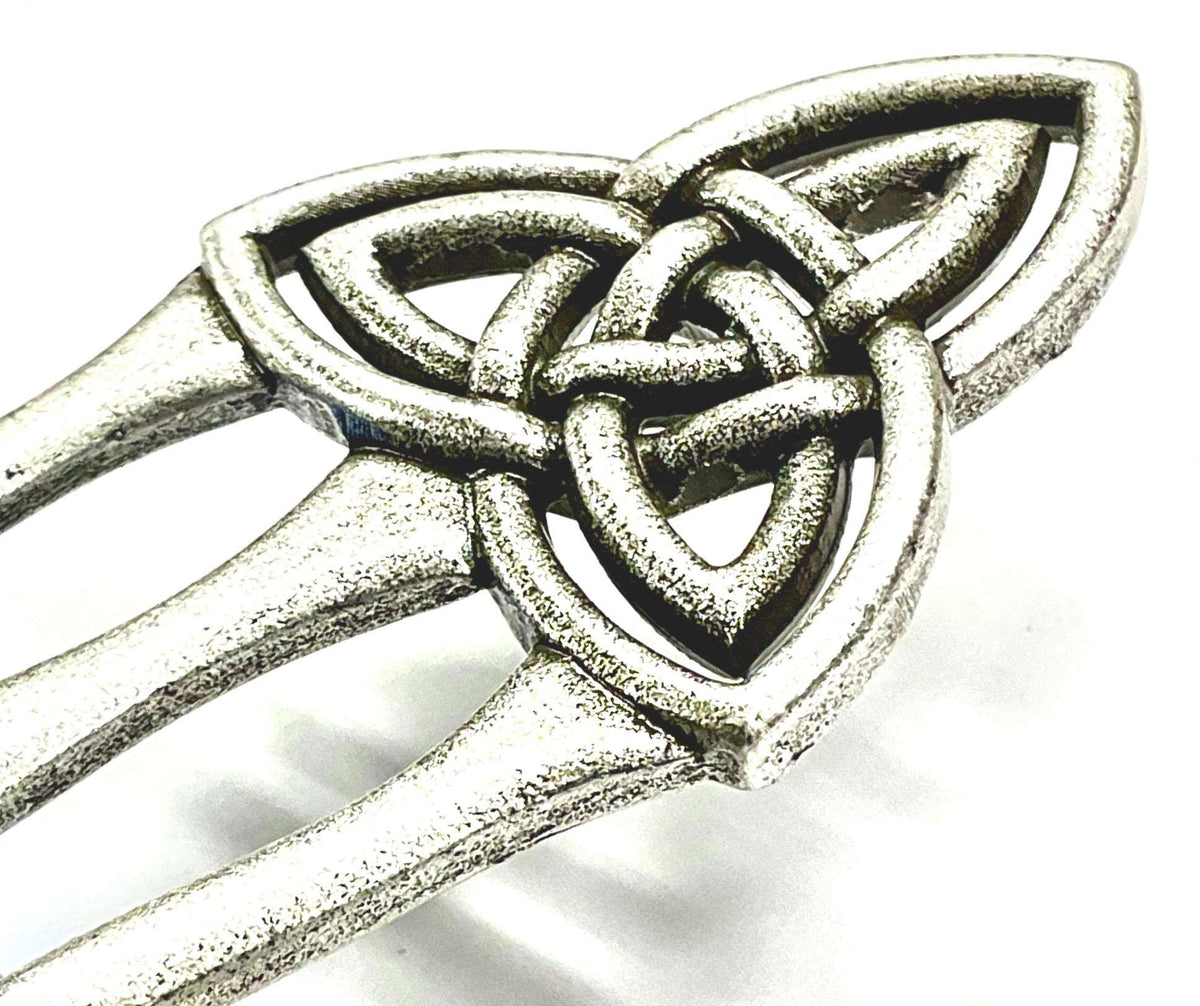 Celtic Knot 3-Prong Hairpin