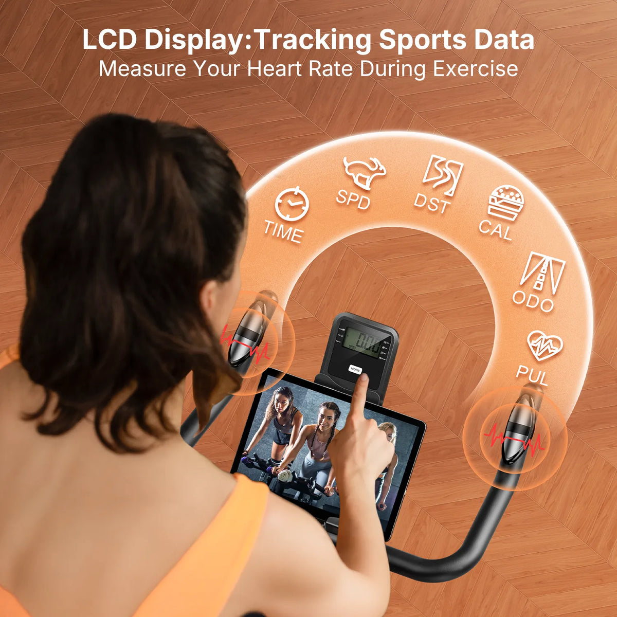 Smart Exercise Bike with Heart Monitor