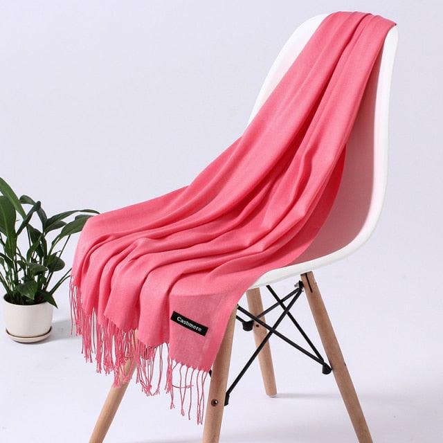 Luxury Fashion Solid Colorful Soft Scarves
