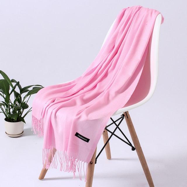 Luxury Fashion Solid Colorful Soft Scarves