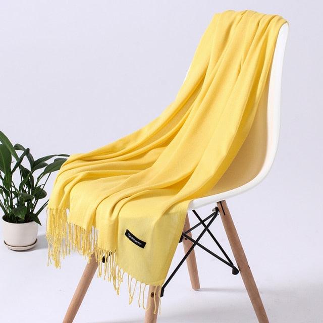 Luxury Fashion Solid Colorful Soft Scarves