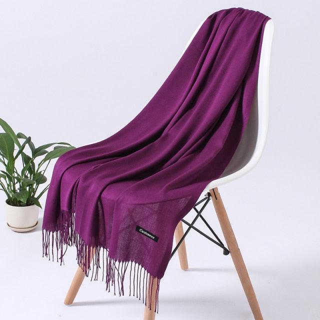 Luxury Fashion Solid Colorful Soft Scarves