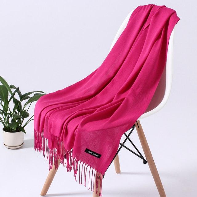Luxury Fashion Solid Colorful Soft Scarves