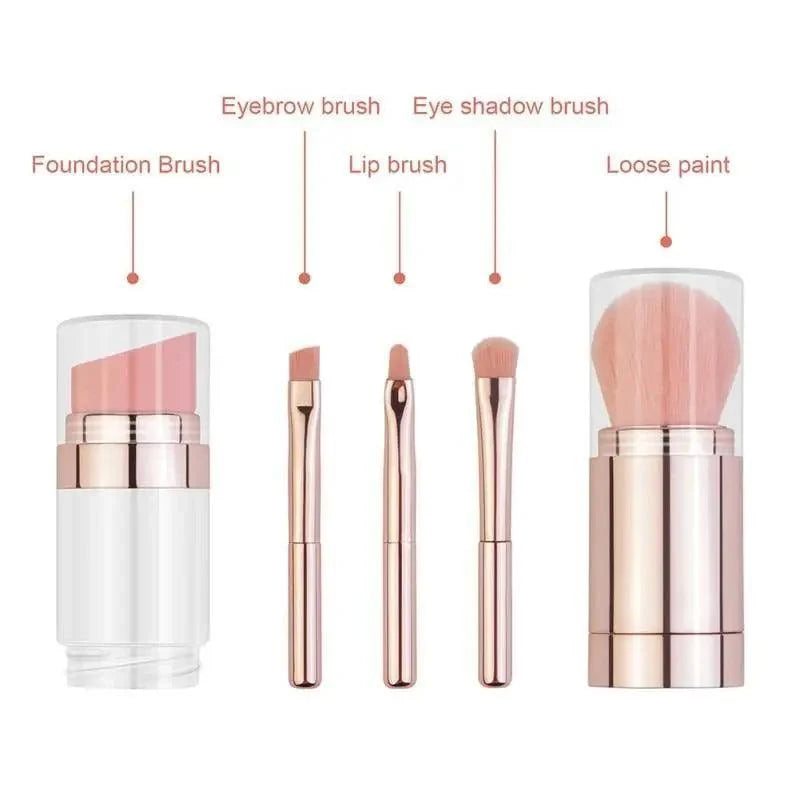 New Vintage Style 4 In 1 Makeup Brushes