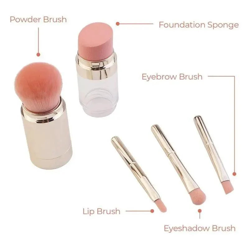 New Vintage Style 4 In 1 Makeup Brushes