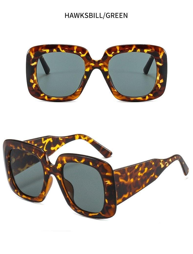 Oversized Leopard Designer Sunglasses
