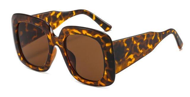 Oversized Leopard Designer Sunglasses