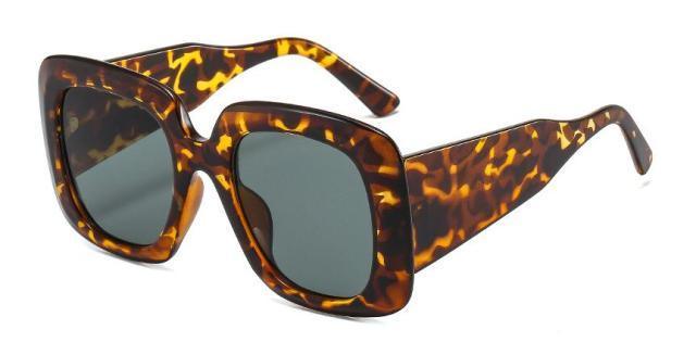 Oversized Leopard Designer Sunglasses