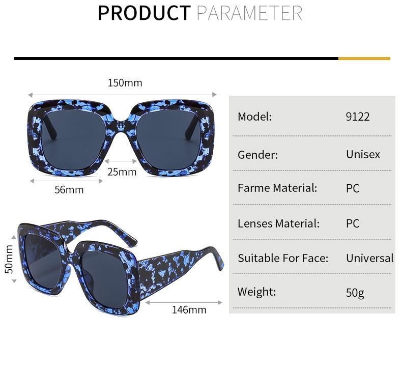 Oversized Leopard Designer Sunglasses