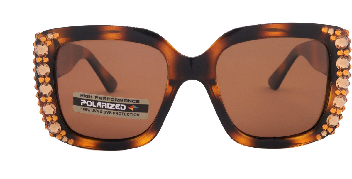 Polarized Premium Fashion Sunglasses with Genuine European Crystals