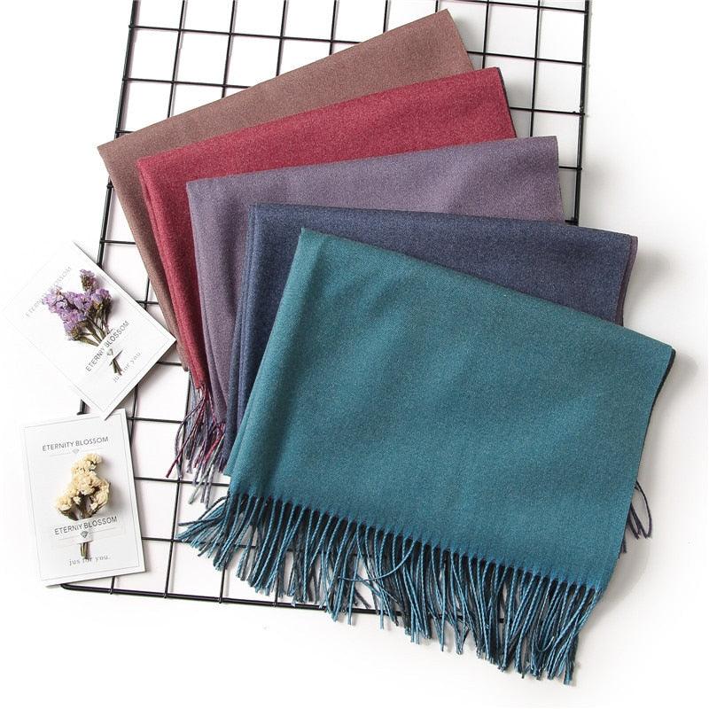 Solid Soft Cashmere Lightweight Scarf
