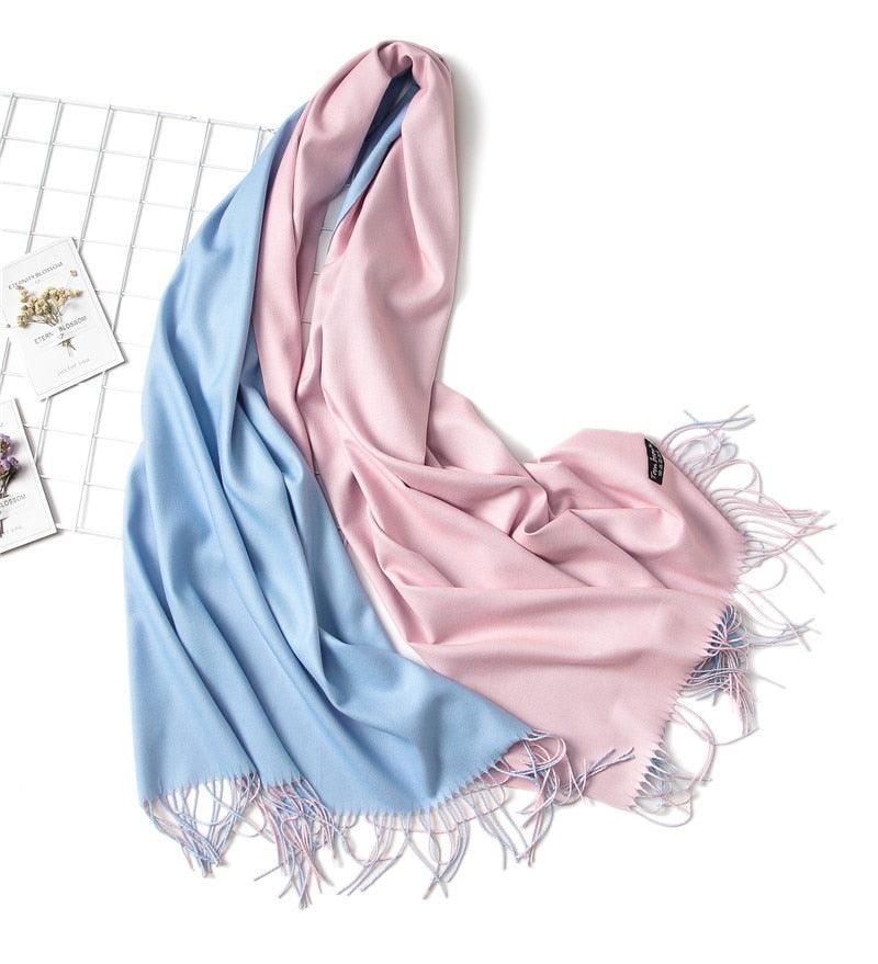 Solid Soft Cashmere Lightweight Scarf