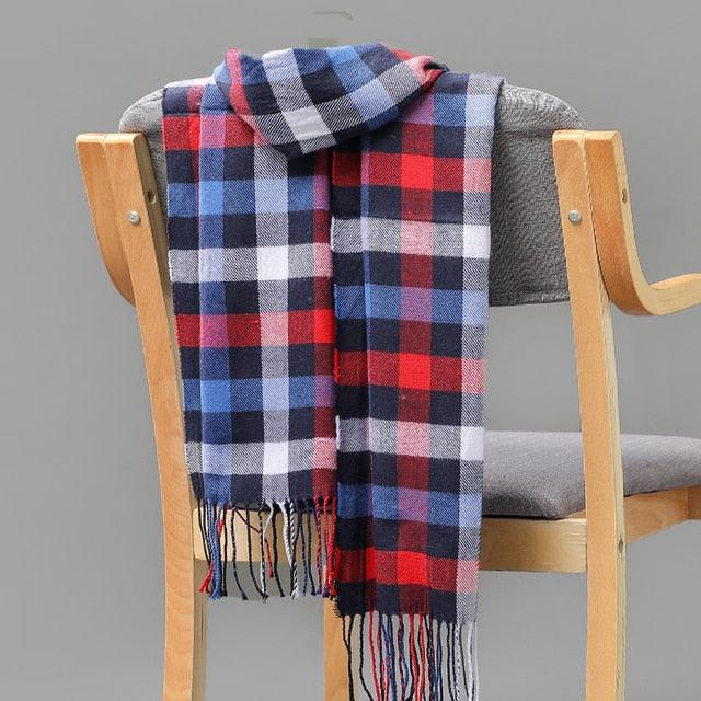 Casual Classic Soft Plaid Lightweight Scarf
