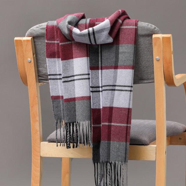 Casual Classic Soft Plaid Lightweight Scarf