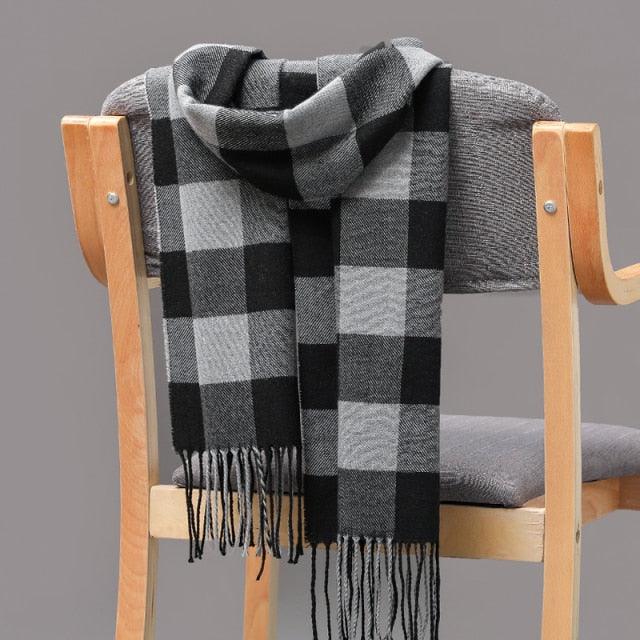 Casual Classic Soft Plaid Lightweight Scarf