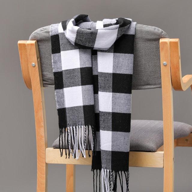 Casual Classic Soft Plaid Lightweight Scarf