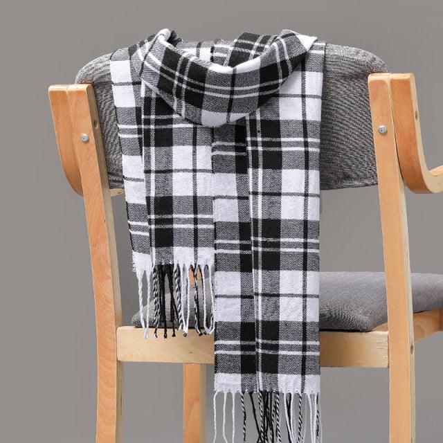 Casual Classic Soft Plaid Lightweight Scarf