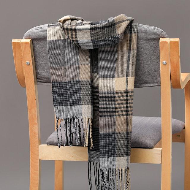 Casual Classic Soft Plaid Lightweight Scarf