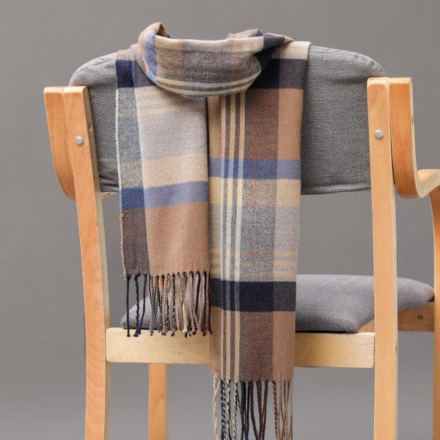 Casual Classic Soft Plaid Lightweight Scarf