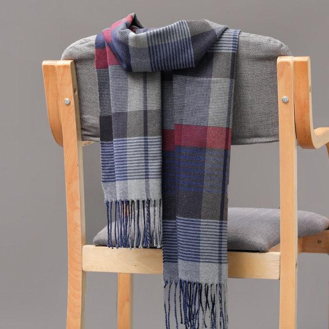 Casual Classic Soft Plaid Lightweight Scarf