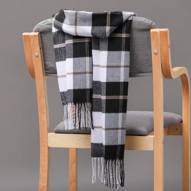 Casual Classic Soft Plaid Lightweight Scarf