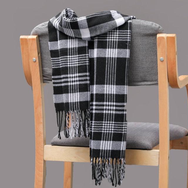 Casual Classic Soft Plaid Lightweight Scarf