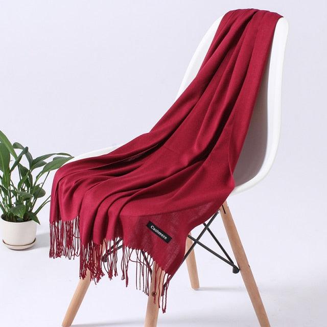 Luxury Fashion Solid Colorful Soft Scarves