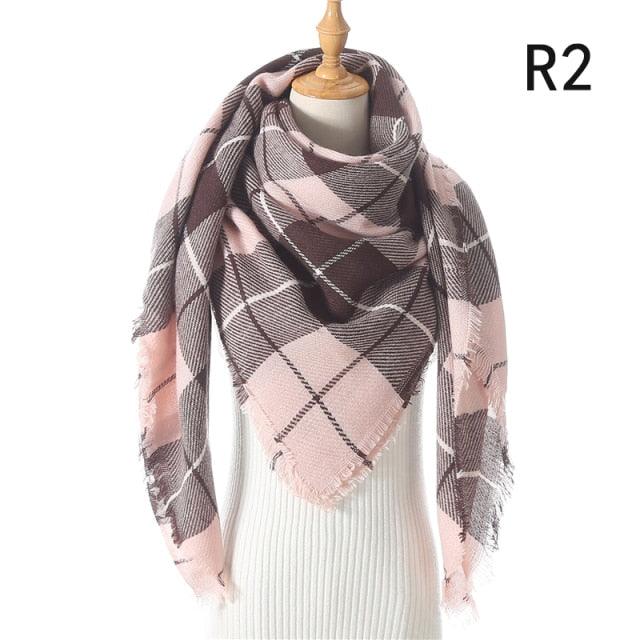 Soft Plaid Cashmere Scarf
