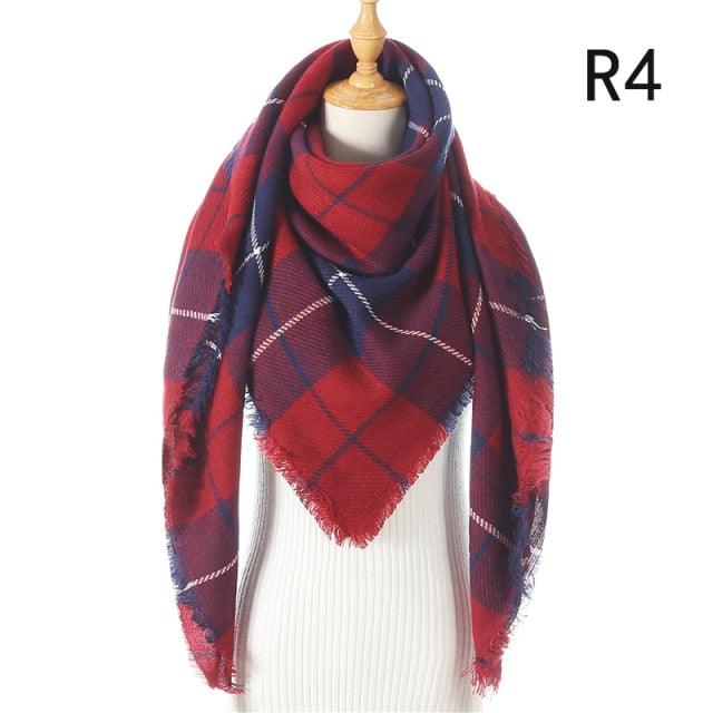 Soft Plaid Cashmere Scarf