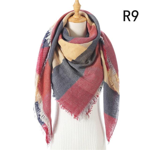 Soft Plaid Cashmere Scarf