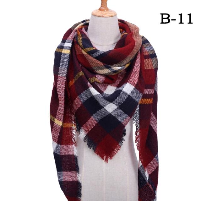 Soft Plaid Cashmere Scarf