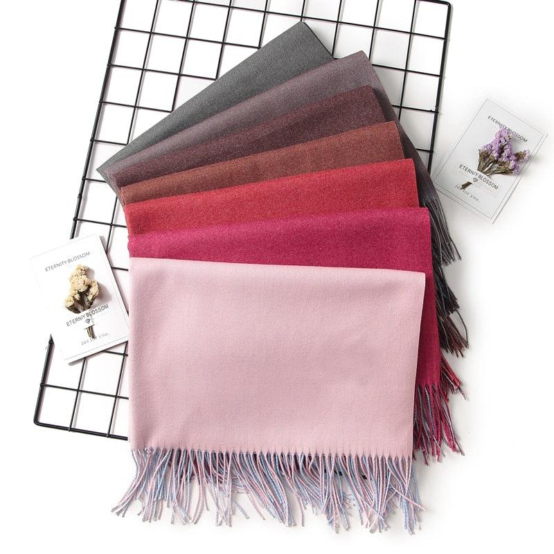 Solid Soft Cashmere Lightweight Scarf