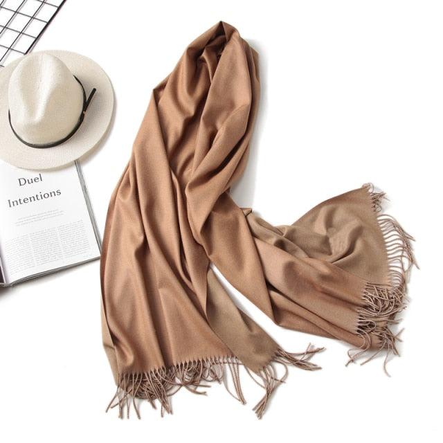 Solid Soft Cashmere Lightweight Scarf