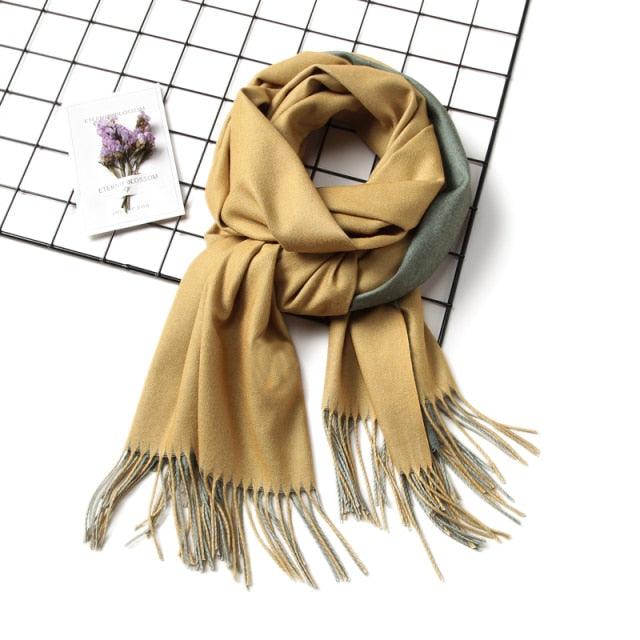 Solid Soft Cashmere Lightweight Scarf