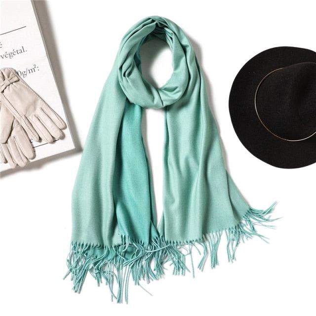 Solid Soft Cashmere Lightweight Scarf