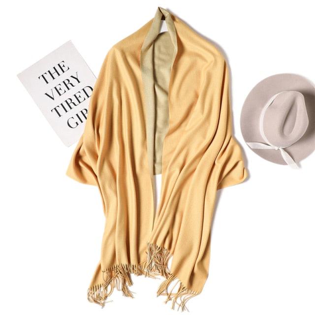 Solid Soft Cashmere Lightweight Scarf