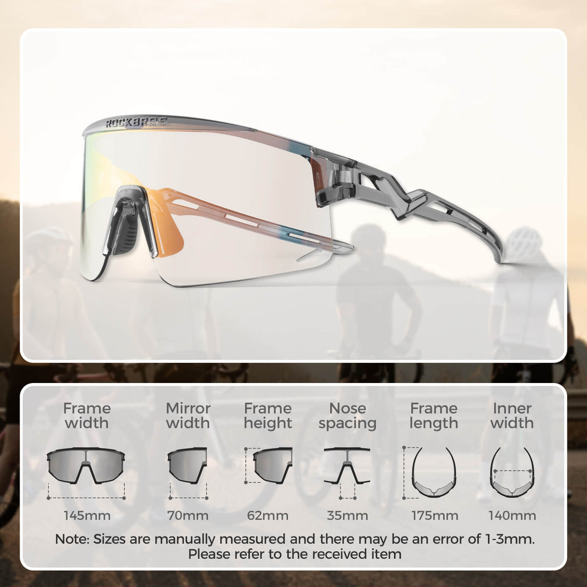 Half Frame Photochromic Sunglasses